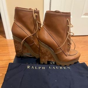 RALPH LAUREN COLLECTION Margo new Wedges 41 RARE!